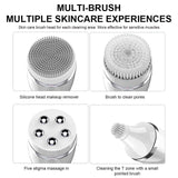 Waterproof Vibration 4 In 1 Facial Cleansing Brush & Face Massage Set Tool