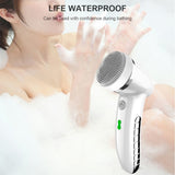 Waterproof Vibration 4 In 1 Facial Cleansing Brush & Face Massage Set Tool